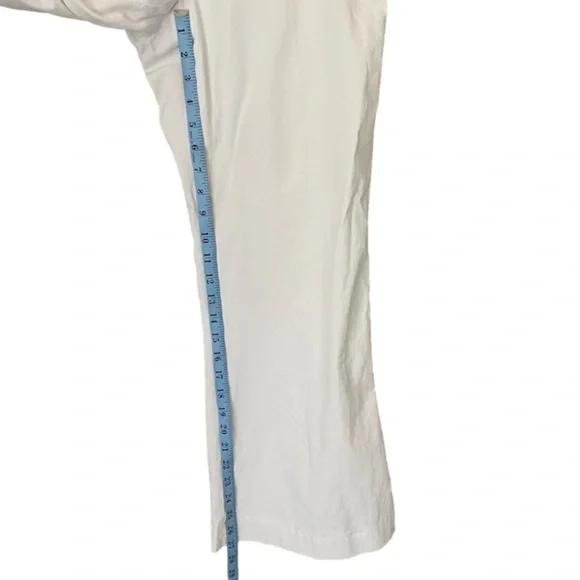 COPY - THEORY Pants Wide Leg Cotton Ivory/White Size 6 - Picture 11 of 16